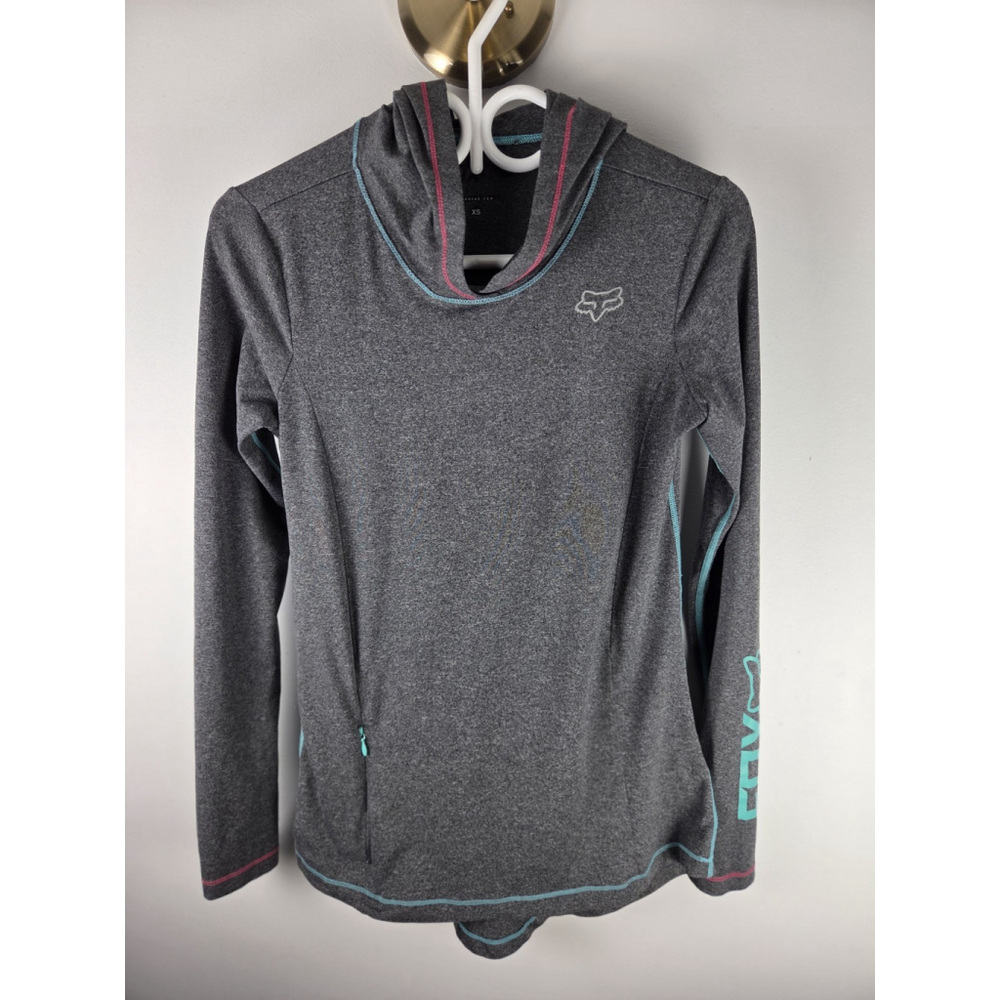 Fox Long Sleeves Light Hoodies XSmall Gray Pre-Owned